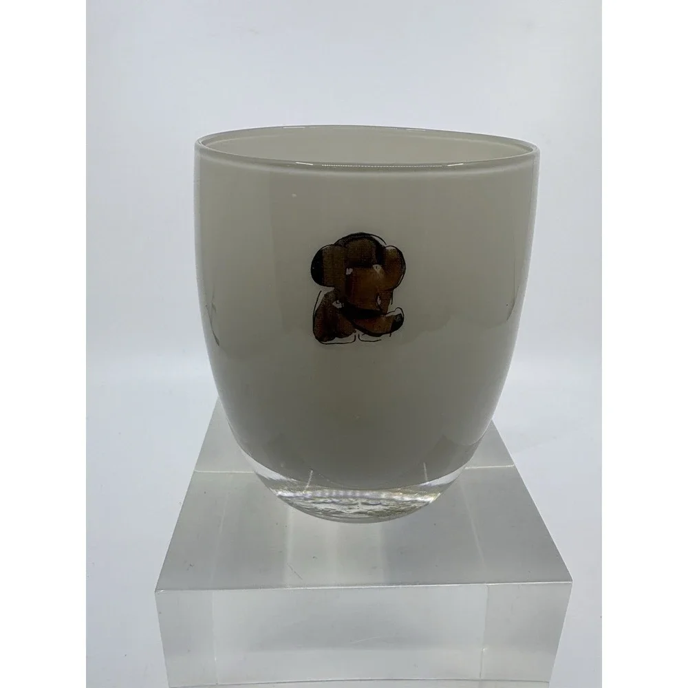 Glassybaby Glassy Elephant Candle Holder Gray Grey